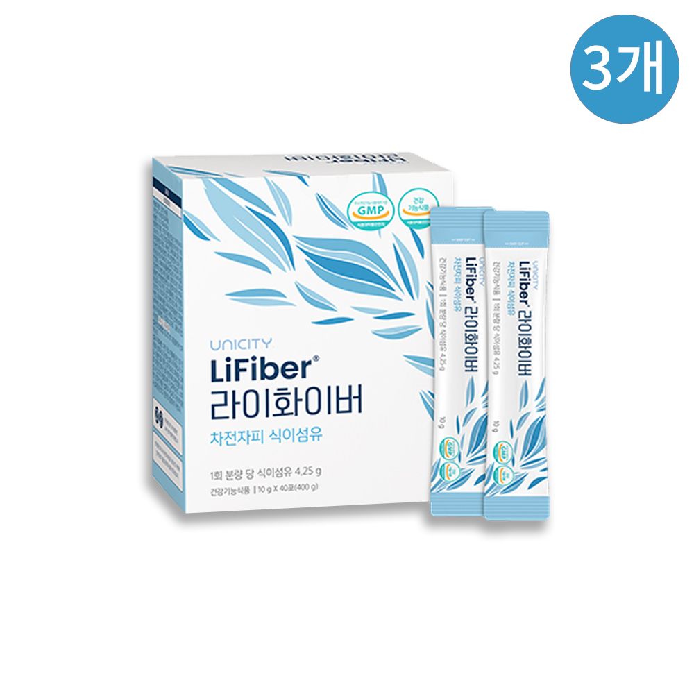 유니시티 코리아 라이화이버 10g x 40포 x 3개 : 케이니크