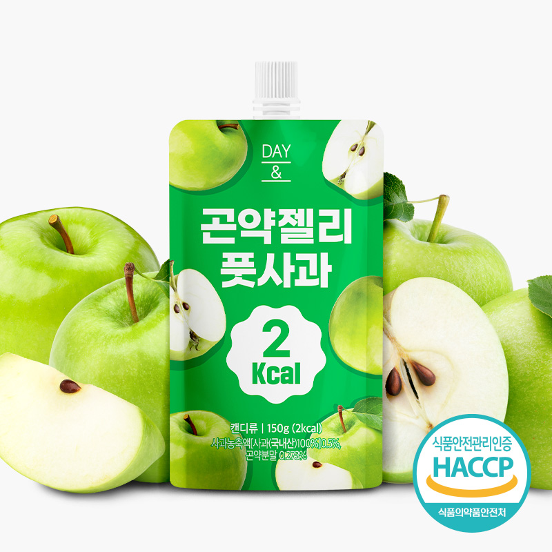 [오늘출발] 데이앤 곤약젤리 풋사과맛 풋사과, 150g, 10개 - 상세 이미지 3