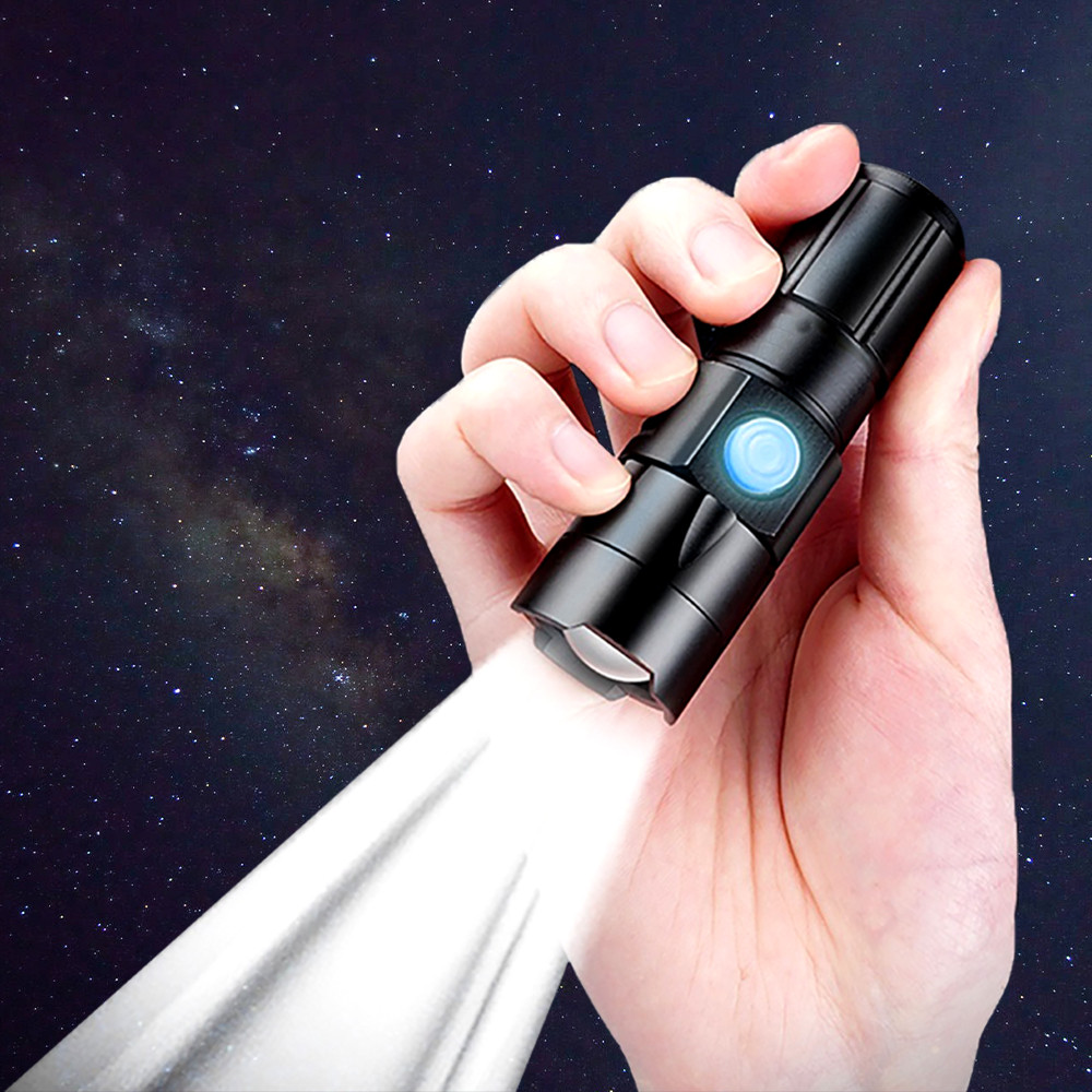 초고광도 랜턴 충전식 USB 다기능 led 손전등 휴대용 후레쉬 써치라이트