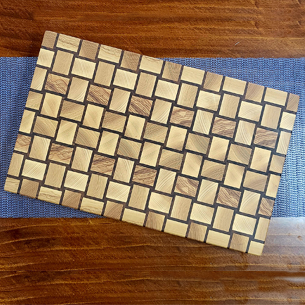 나무 원목 도마 매듭 엔드그레인 편백 월넛 플레이팅 수제 도마각인 신현공예