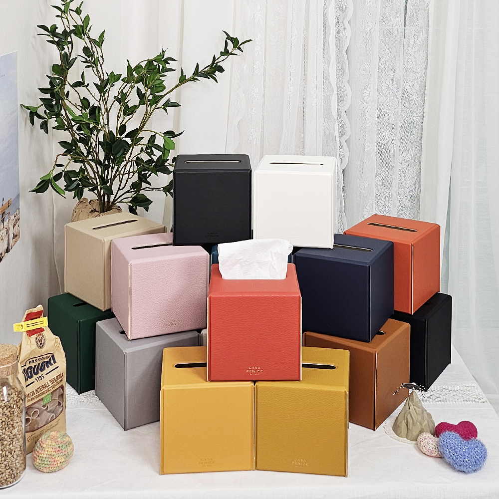 가죽티슈케이스 두루마리휴지 각티슈 롤휴지 보관함 커버 플레인