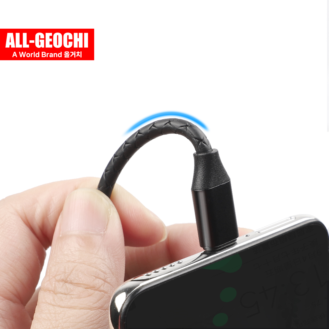 카플레이 케이블 8핀 코일 스프링케이블 USB 고속충전 차량용 1.8M - 상세 이미지 3