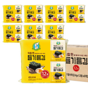 성경김 직접 짠 들기름 재래 식탁김 조미 도시락김 12봉 48g, 8개 맛있게 먹은 솔직 후기 - 상품 이미지 1