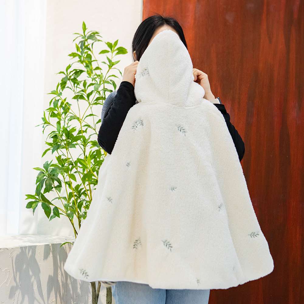 아가블랑 로옹 리프 극세사 아기 망토 블랭킷 아기띠워머 아기띠블랭킷