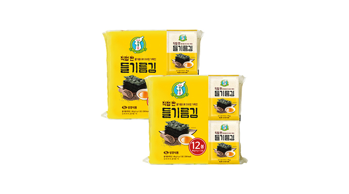 [성경김본사] 직접 짠 들기름 도시락김 4g x 12봉 48g, 2개 - 상세 이미지 2