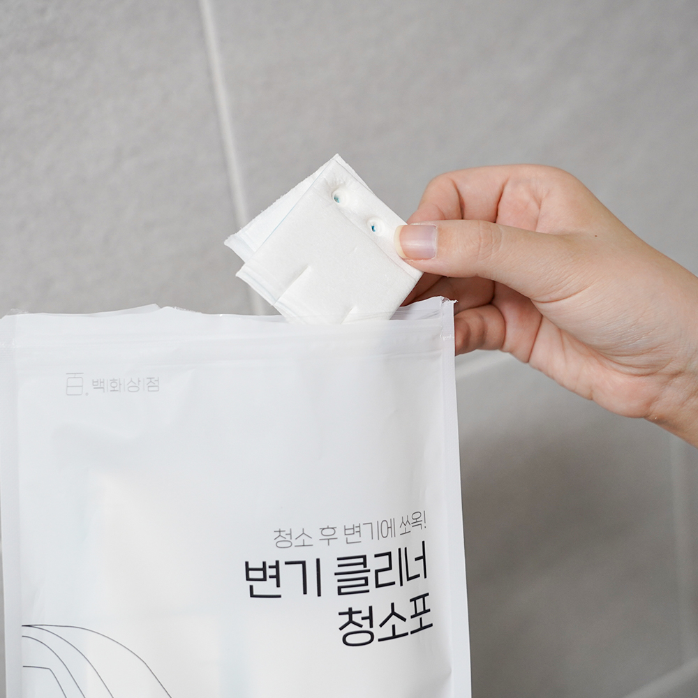 백화상점 변기클리너 일회용 변기 솔 세정제 리필 포함 이미지 7