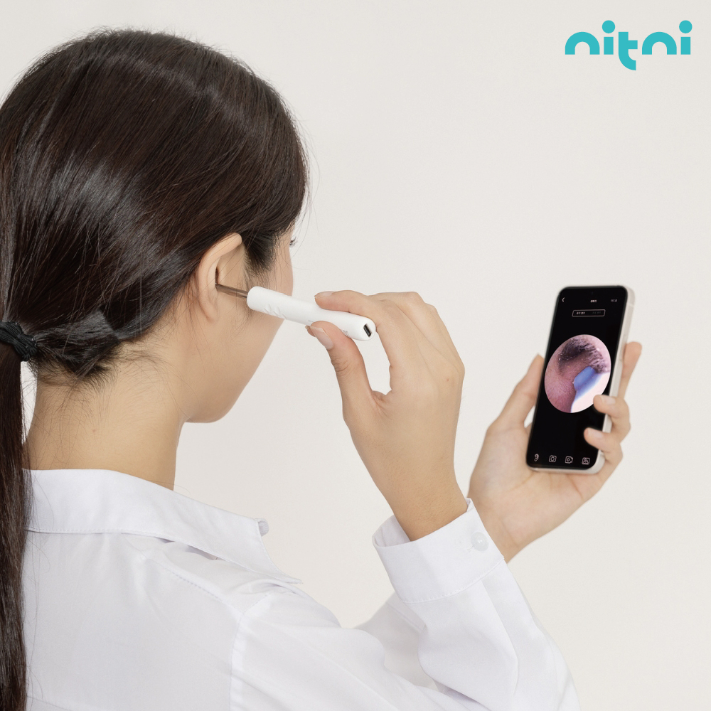 니트니 귀내시경 귀이개 귀청소 무선 귀후비개 스마트 1000만화소 이어픽 제품 이미지
