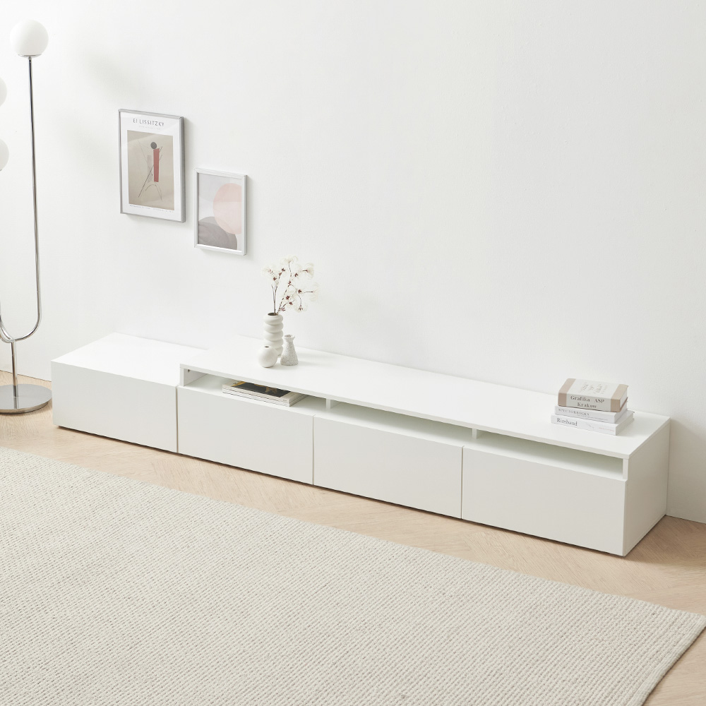 로즈스텔라 1800폭 낮은 거실장 티비다이 L040041