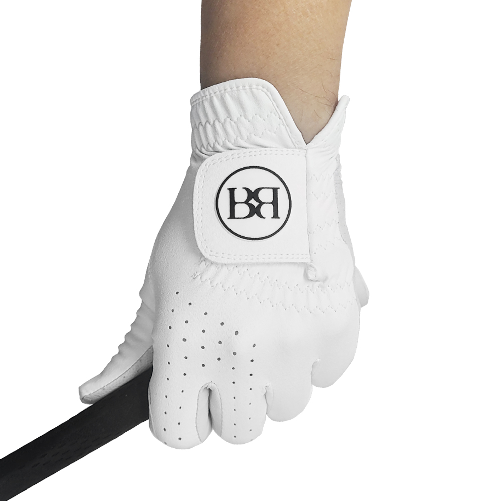 브렌스 클래식 화이트 반양피 남성 골프장갑