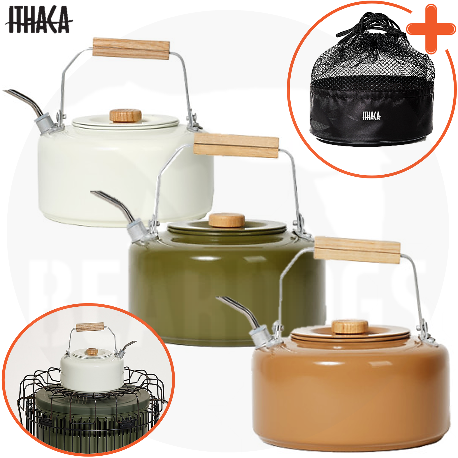 이타카 케틀 주전자 캠핑 물통 세라믹 플러스 1.4L