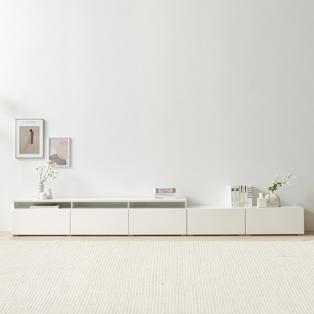 로즈스텔라 1800폭 낮은 거실장 티비다이 L040041