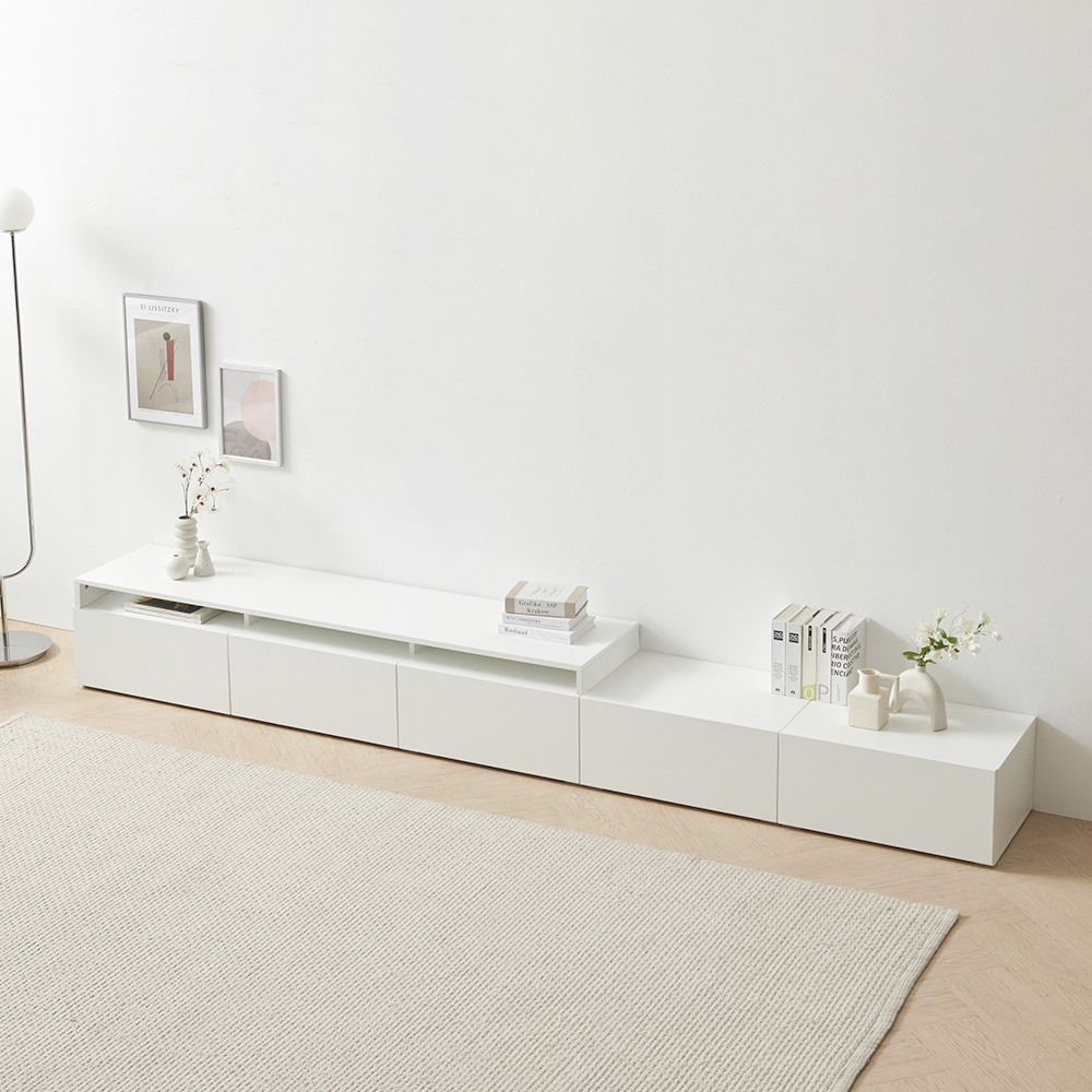 로즈스텔라 1800폭 낮은 거실장 티비다이 L040041