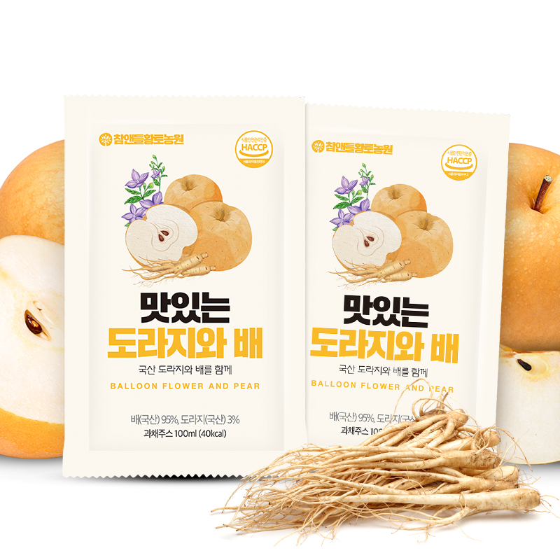 [3+1] 참앤들황토농원 맛있는 도라지와 배즙 100ml 30포, 3개 - 상세 이미지 4