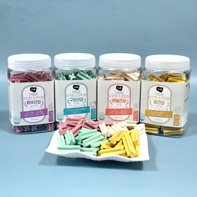 아침애 가수분해 신선한 소프트껌 관절건강+밀크, 300g, 1개 - 상세 이미지 2