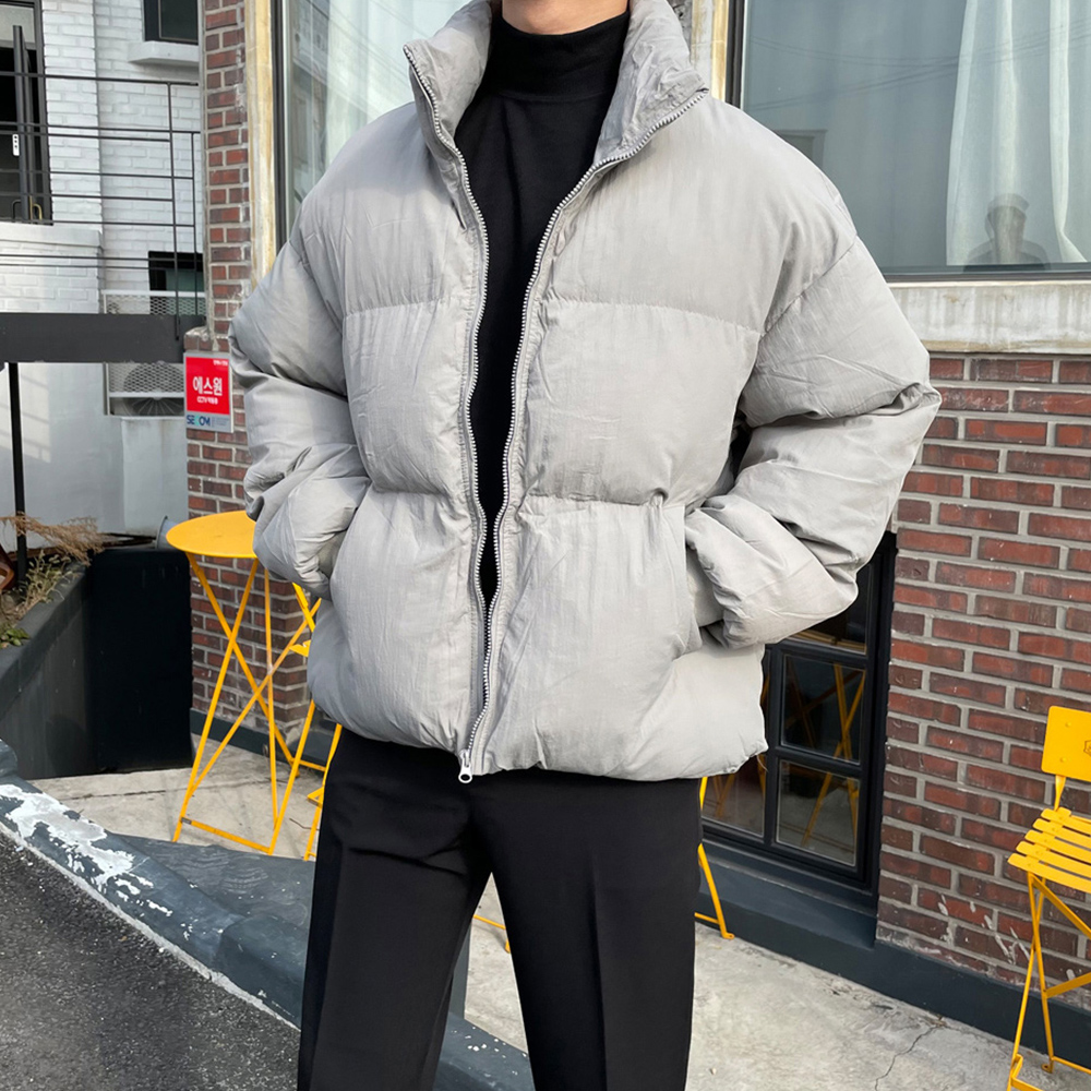 [어깨+4cm] 커플 숏푸퍼 오버핏 크롭 패딩 - 상세 이미지 2