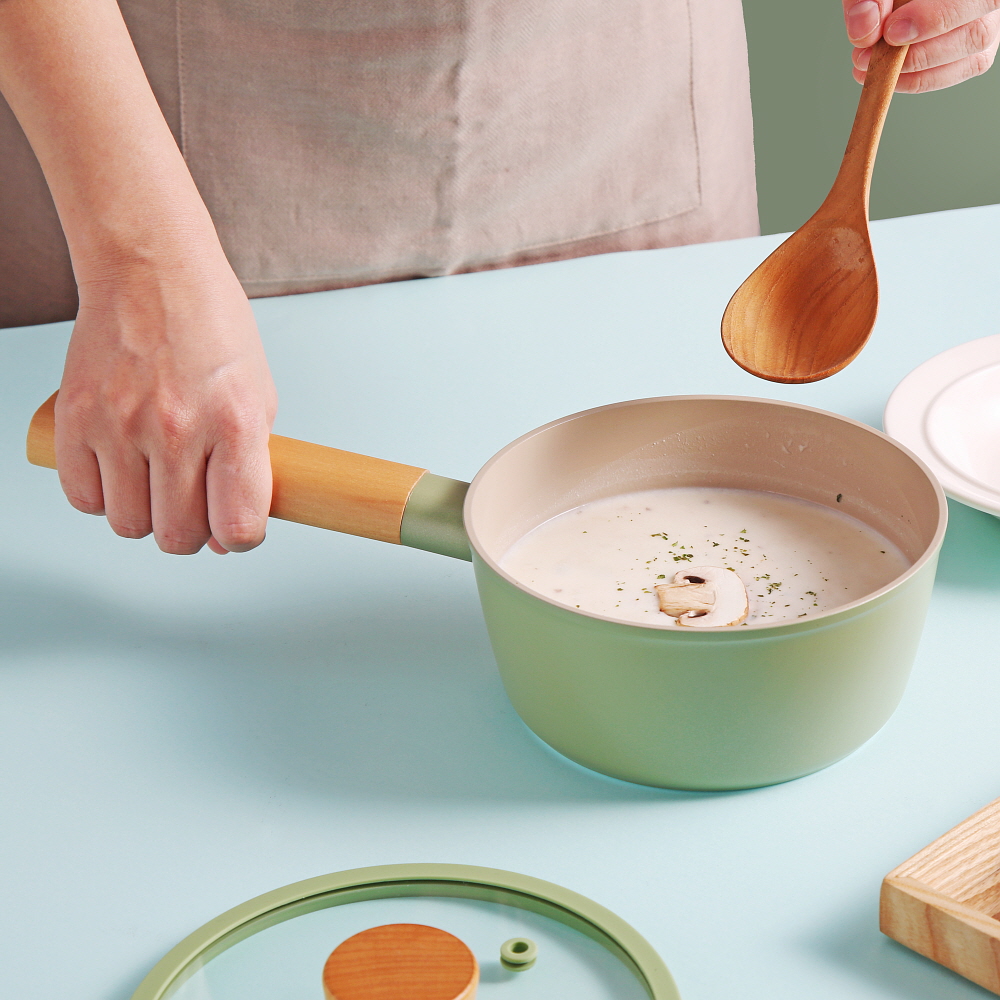 셰프와인 프로방스 IH 인덕션 냄비 세라믹코팅 라면 이유식 / 16cm, 편수냄비