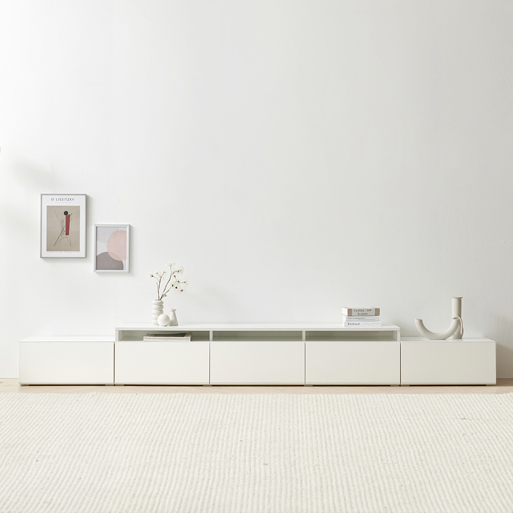 로즈스텔라 1800폭 낮은 거실장 티비다이 L040041