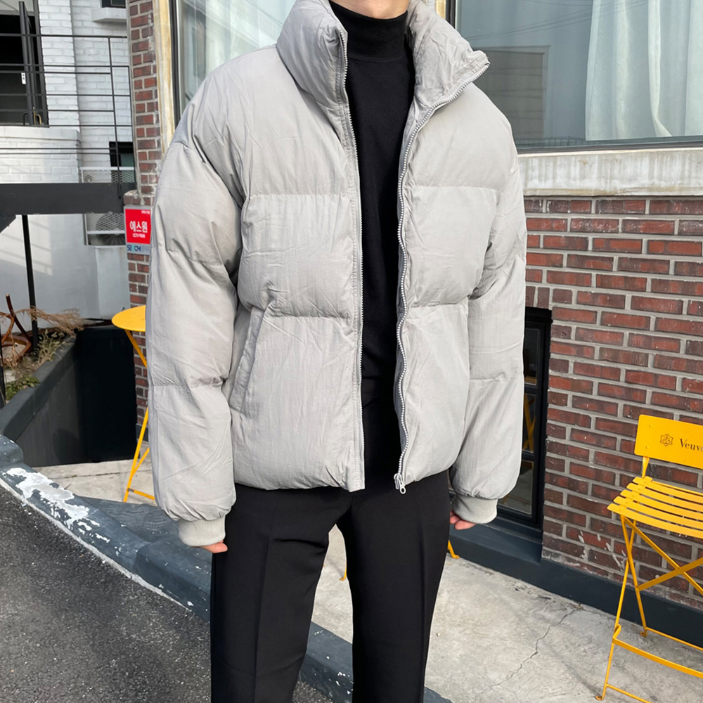 [어깨+4cm] 커플 숏푸퍼 오버핏 크롭 패딩 - 상세 이미지 3