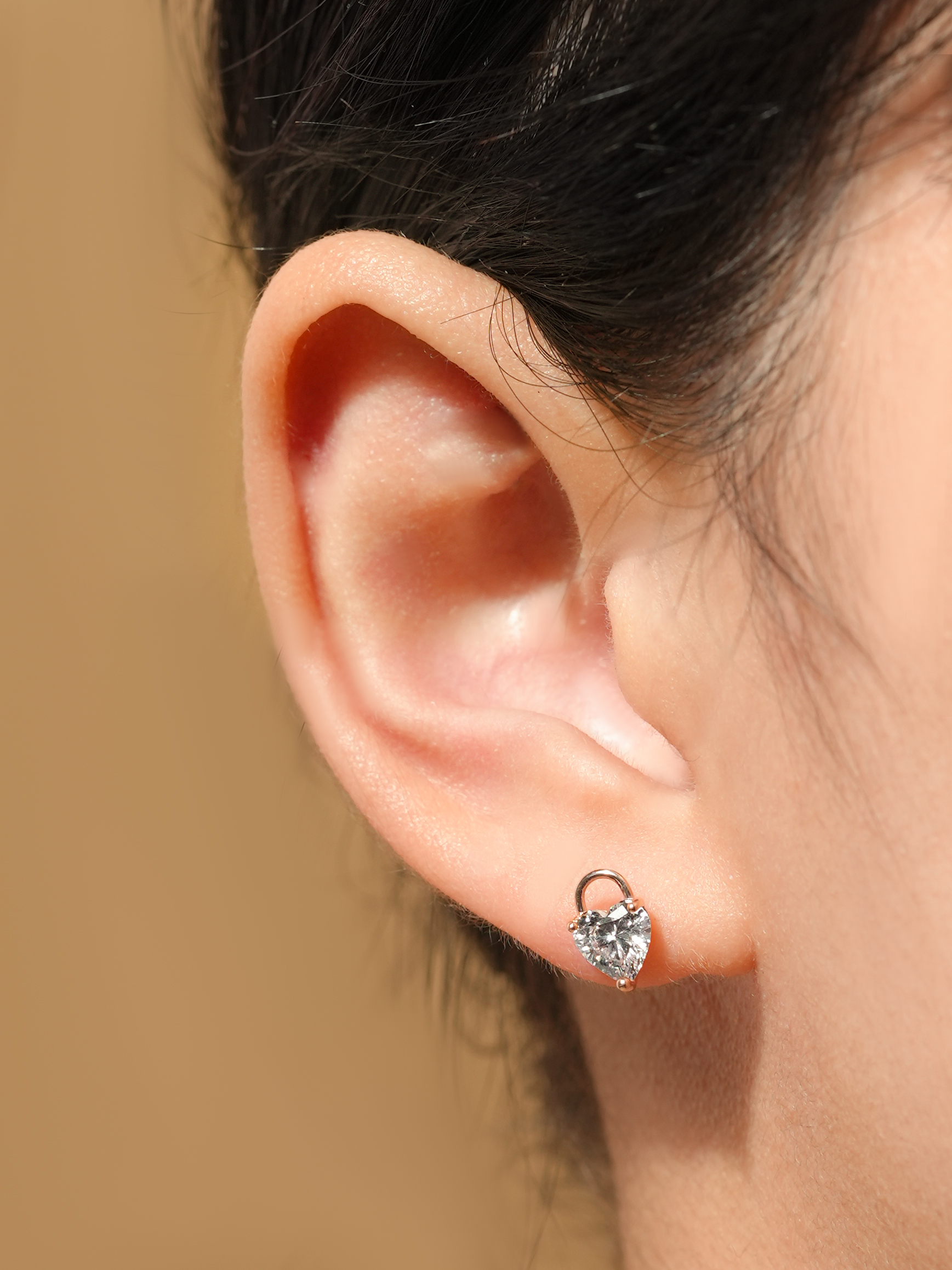 14K 러블리 하트 락 피어싱 이미지 6