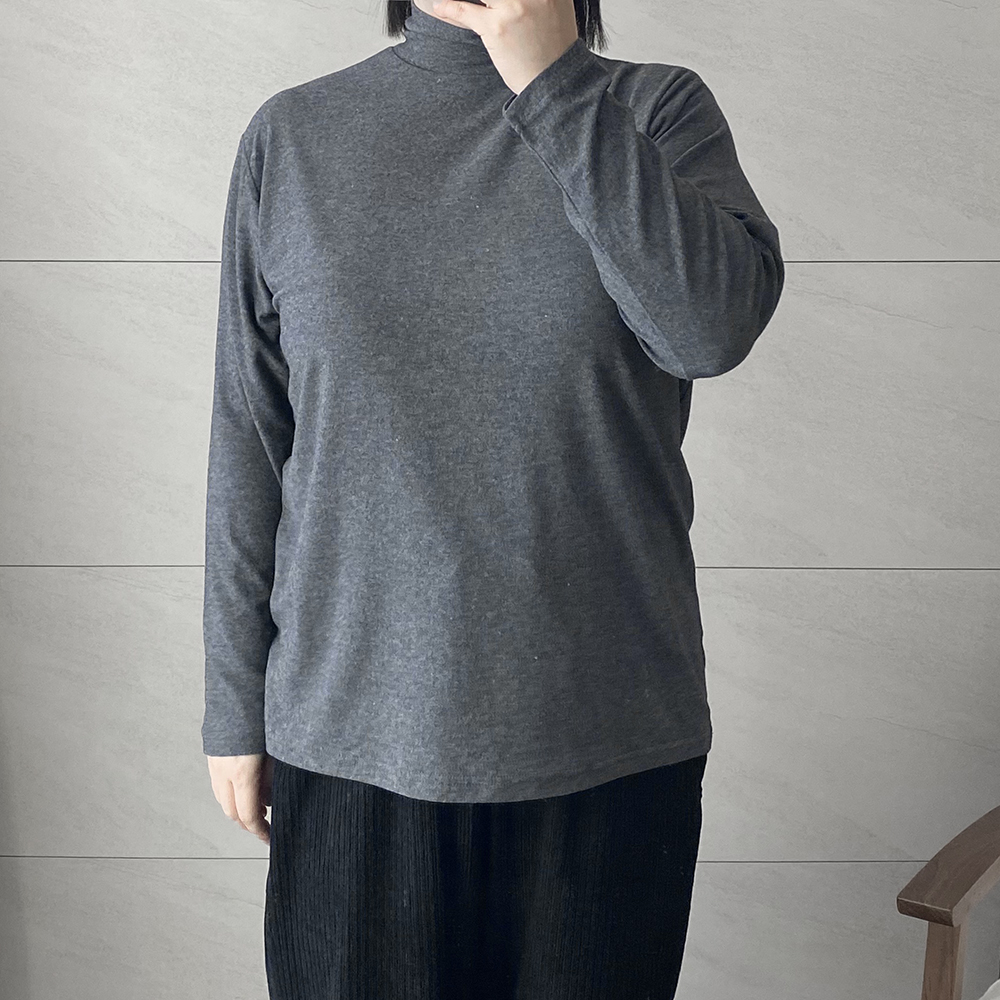 기모폴라티 얇은목티 레이어드티 빅사이즈목폴라 이미지 3