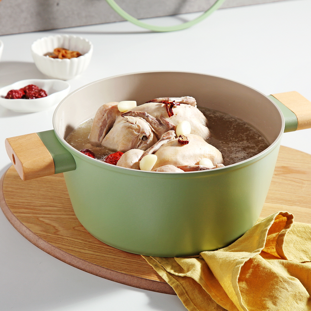 셰프와인 프로방스 IH 인덕션 냄비 세라믹코팅 전골 밀푀유 찌게 / 24cm, 양수냄비 - 상세 이미지 2