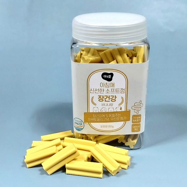 아침애 가수분해 신선한 소프트껌 장건강+바나나, 300g, 1개 - 상품 이미지