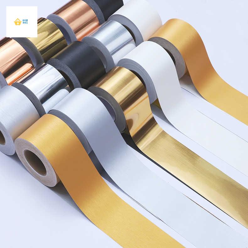 몰딩 굽도리 마감재 띠몰딩 금속 스텐 걸레받이 천장 스티커 보드 모조 유리 - 상세 이미지 2