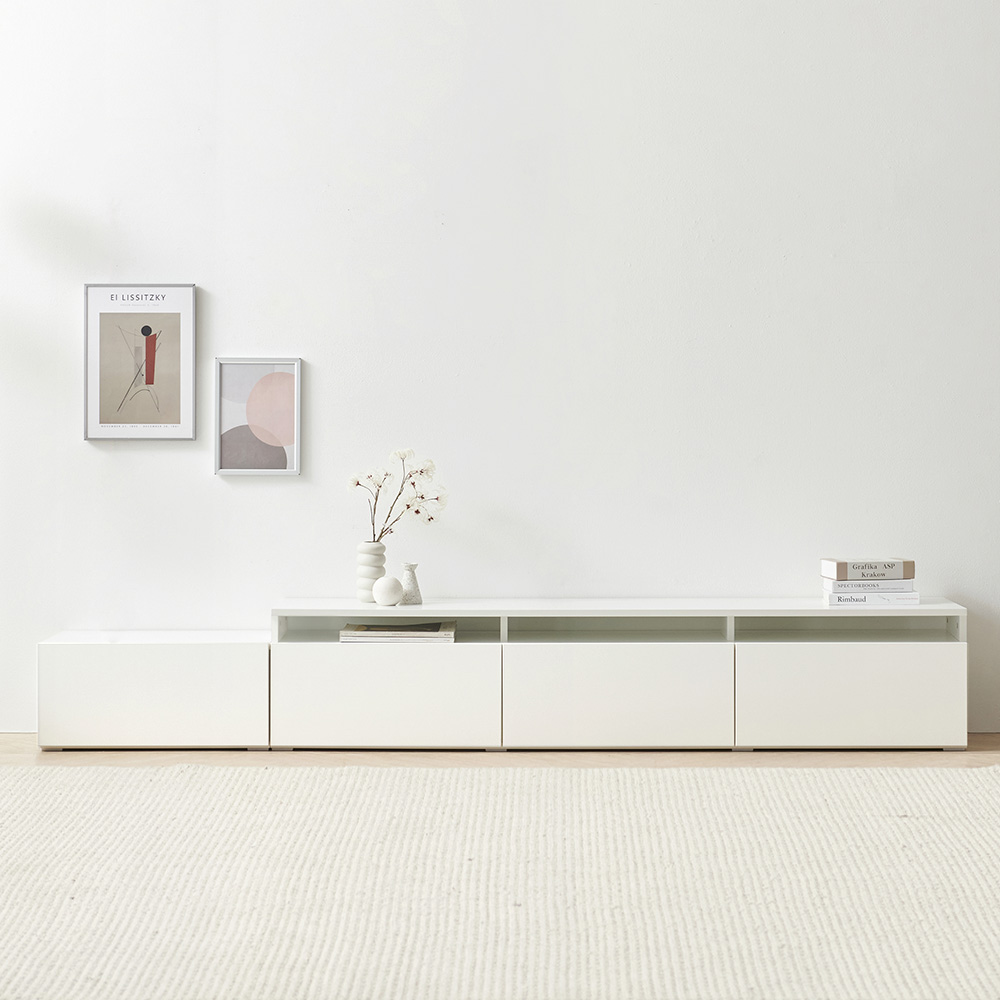 로즈스텔라 1800폭 낮은 거실장 티비다이 L040041