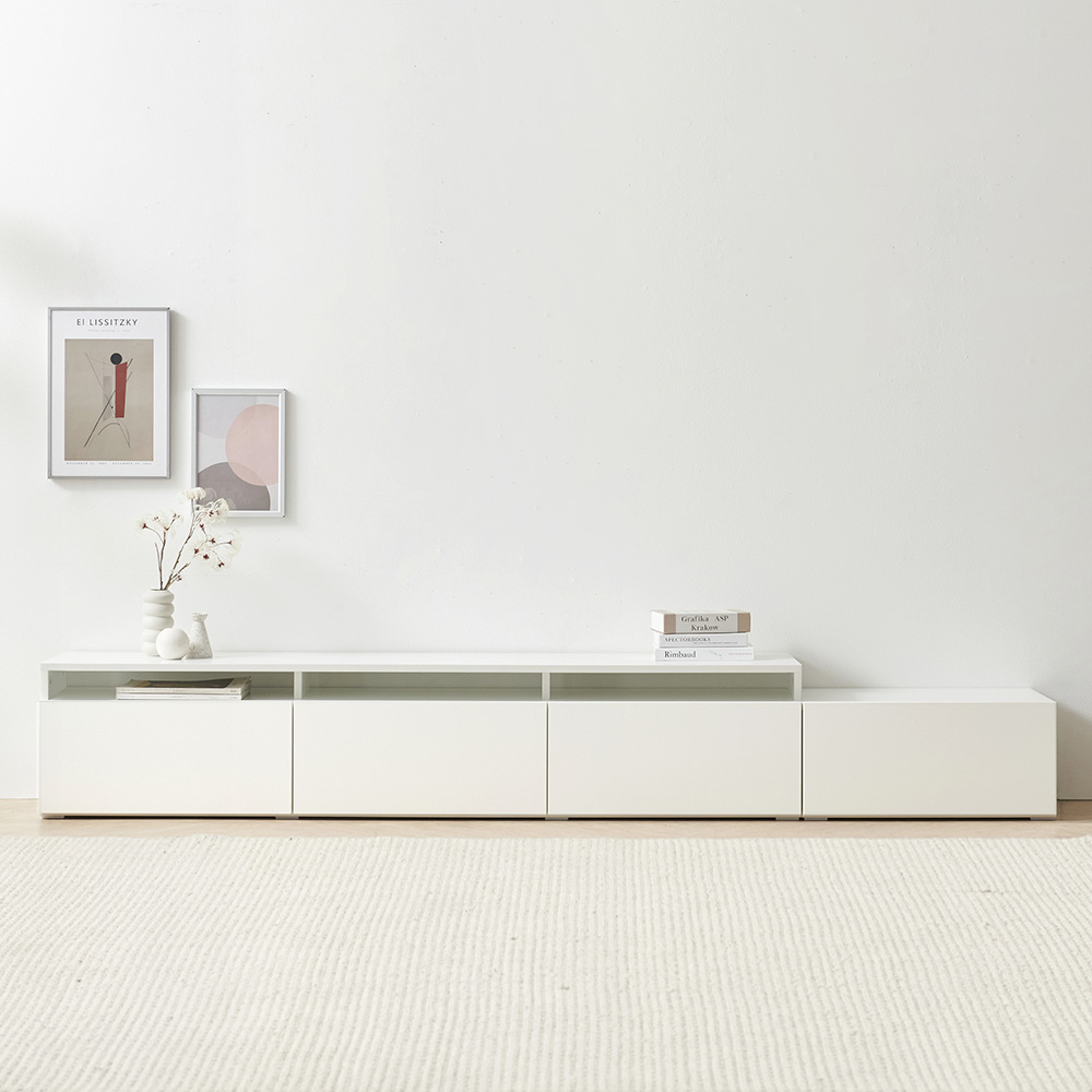 로즈스텔라 1800폭 낮은 거실장 티비다이 L040041