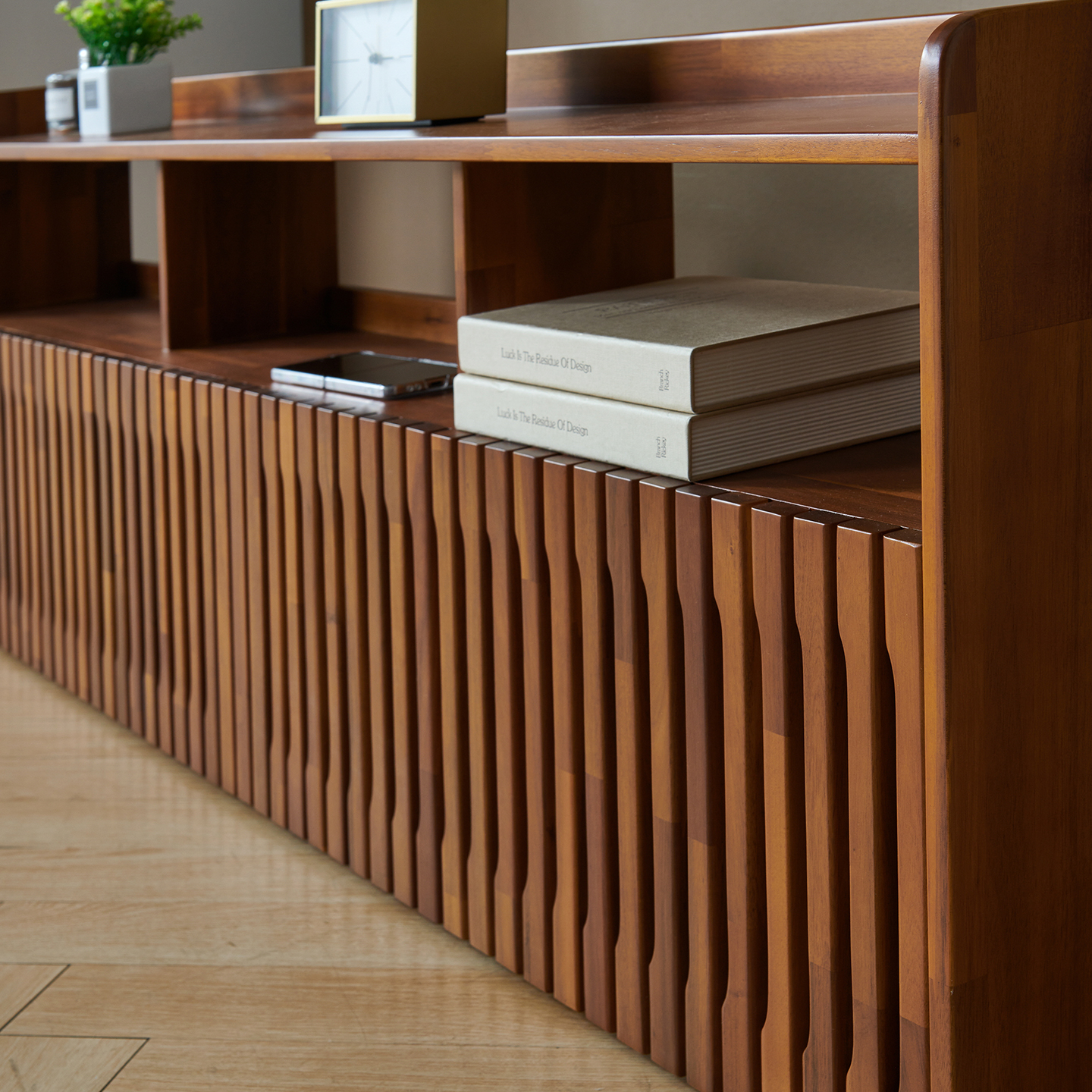 아카시아 원목 침대헤드 선반 S