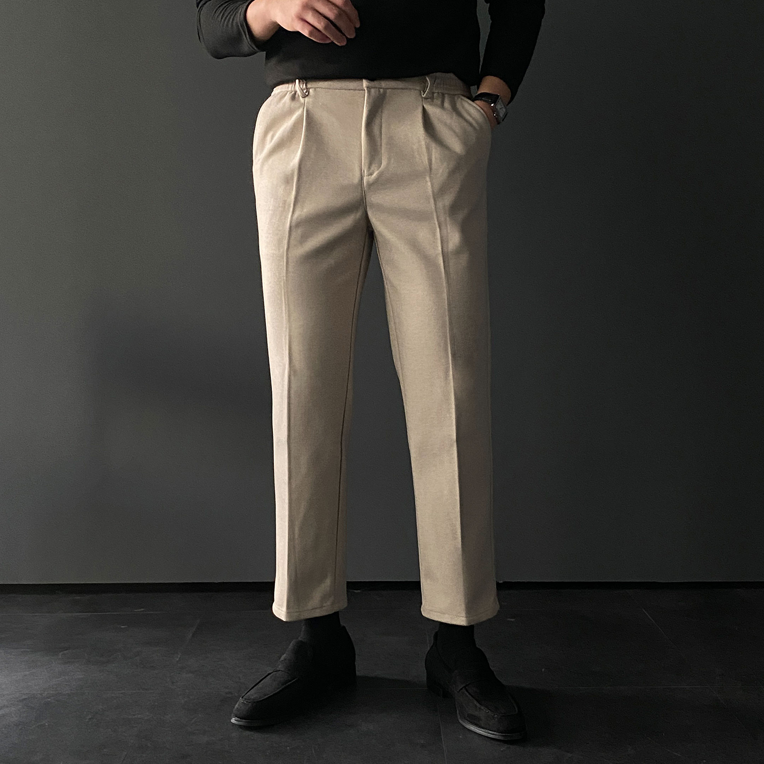 남자울슬랙스 남자9부슬랙스 - 상세 이미지 3