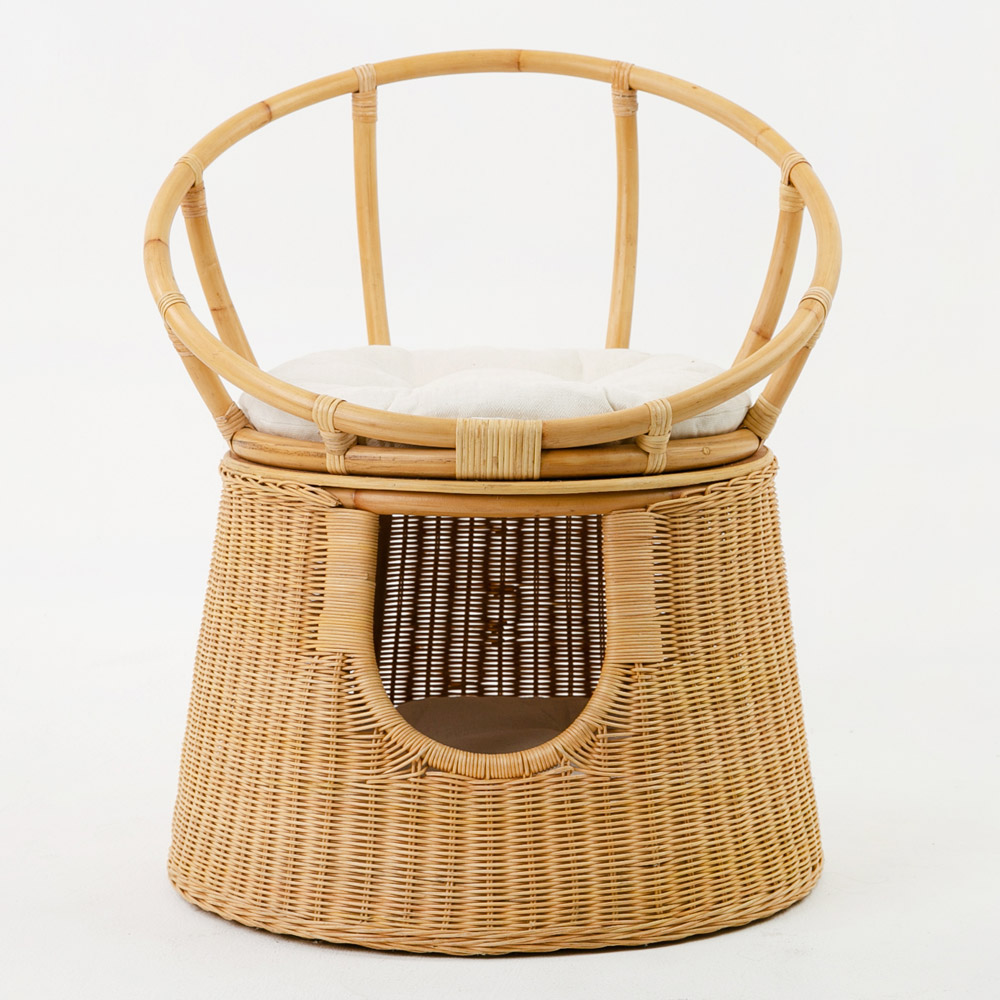 라탄 고양이집 의자 숨숨집 고양이텐트 원목 강아지 애견 펫 동굴하우스