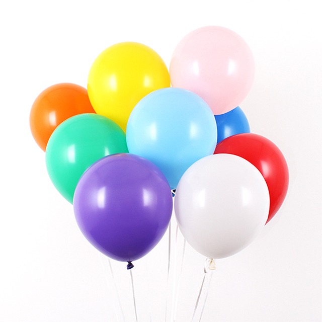 라운드 풍선 12인치 직경 30cm 혼합색 100개입