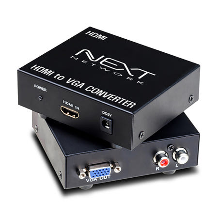 넥스트유 2215HVC HDMI To VGA RGB 영상 변환 컨버터 / 모니터 TV PC 노트북 케이블 젠더