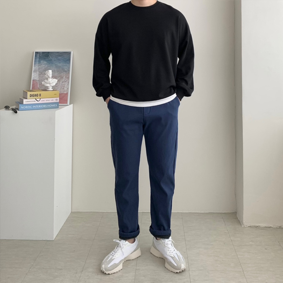 남자기모면바지 남성기모안감바지 - 상세 이미지 5