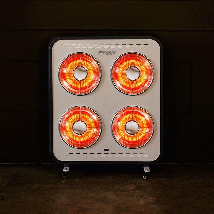 산업용 공장전기난로 대형전기히터 4구 하이라이트히터