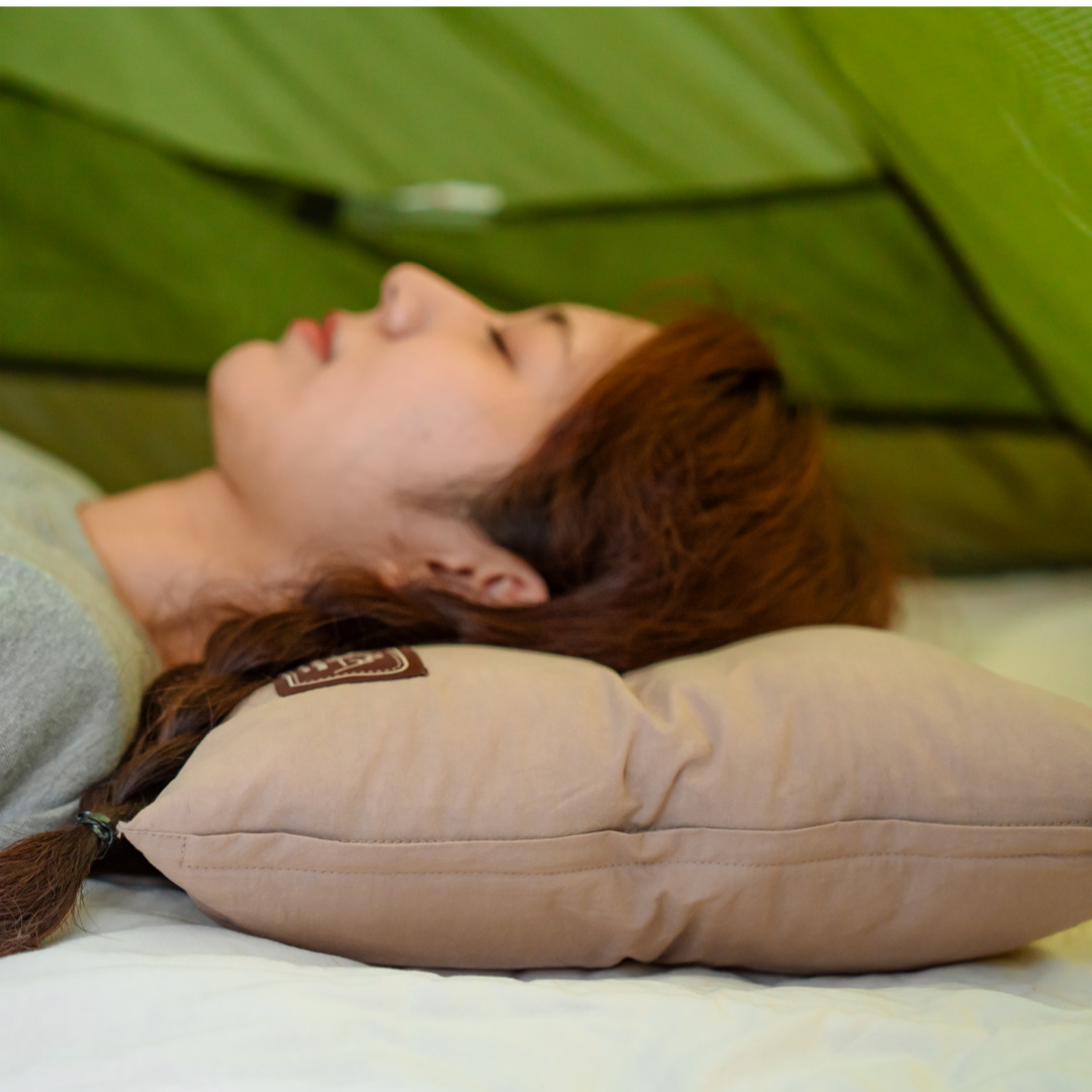 세탁이 가능한 캠핑 베개 친환경 차박 여행용 국내산 베개 (파우치 세트) 모든요일의방
