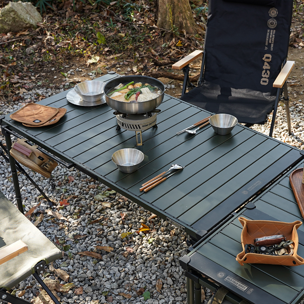 카즈미 필드 탑 캠핑테이블 L 경량 높이조절 IGT 롤테이블