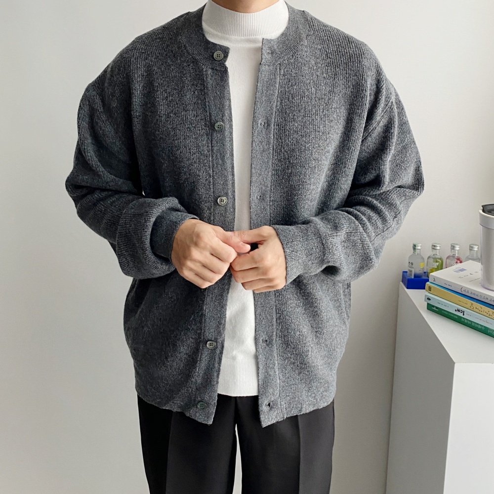 남자라운드가디건 남자캐시미어가디건 이미지 3
