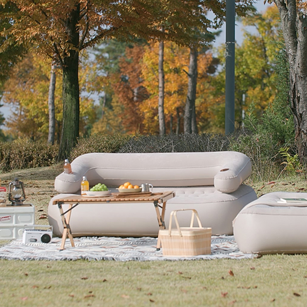 엑스킹 자동 에어쇼파 간이 소파 침대 캠핑용 아웃도어 공기 의자 자동펌프