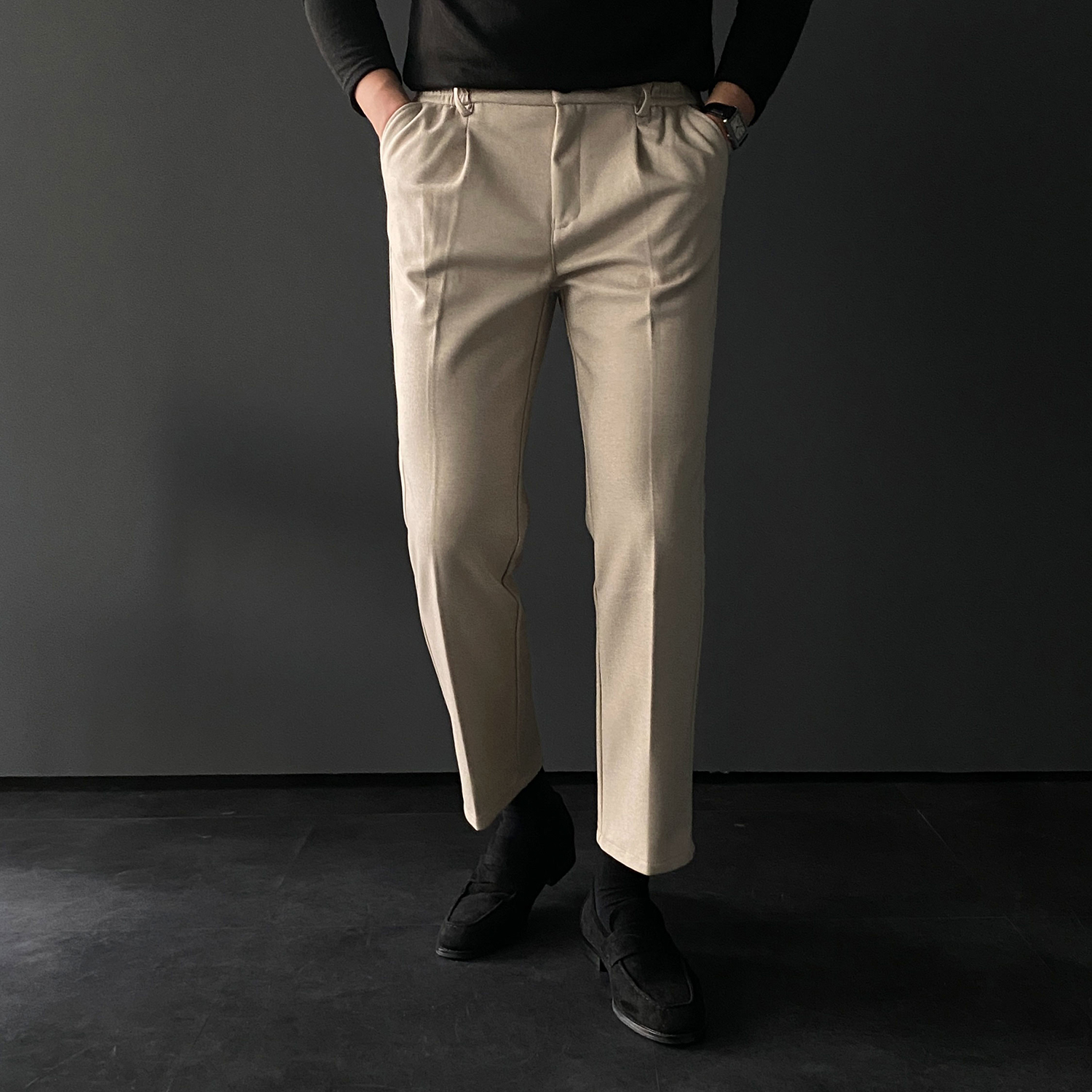 남자울슬랙스 남자9부슬랙스 - 상세 이미지 2