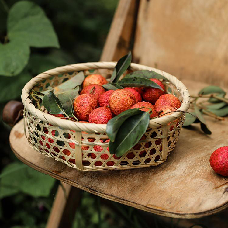노던팜스 대나무 원형 수납 바구니 S 라탄 우드 인테리어 정리함