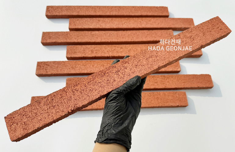 디자인 모노타일 500x50x20T 매직레드 / 하다건재 와이드벽돌 롱브릭타일