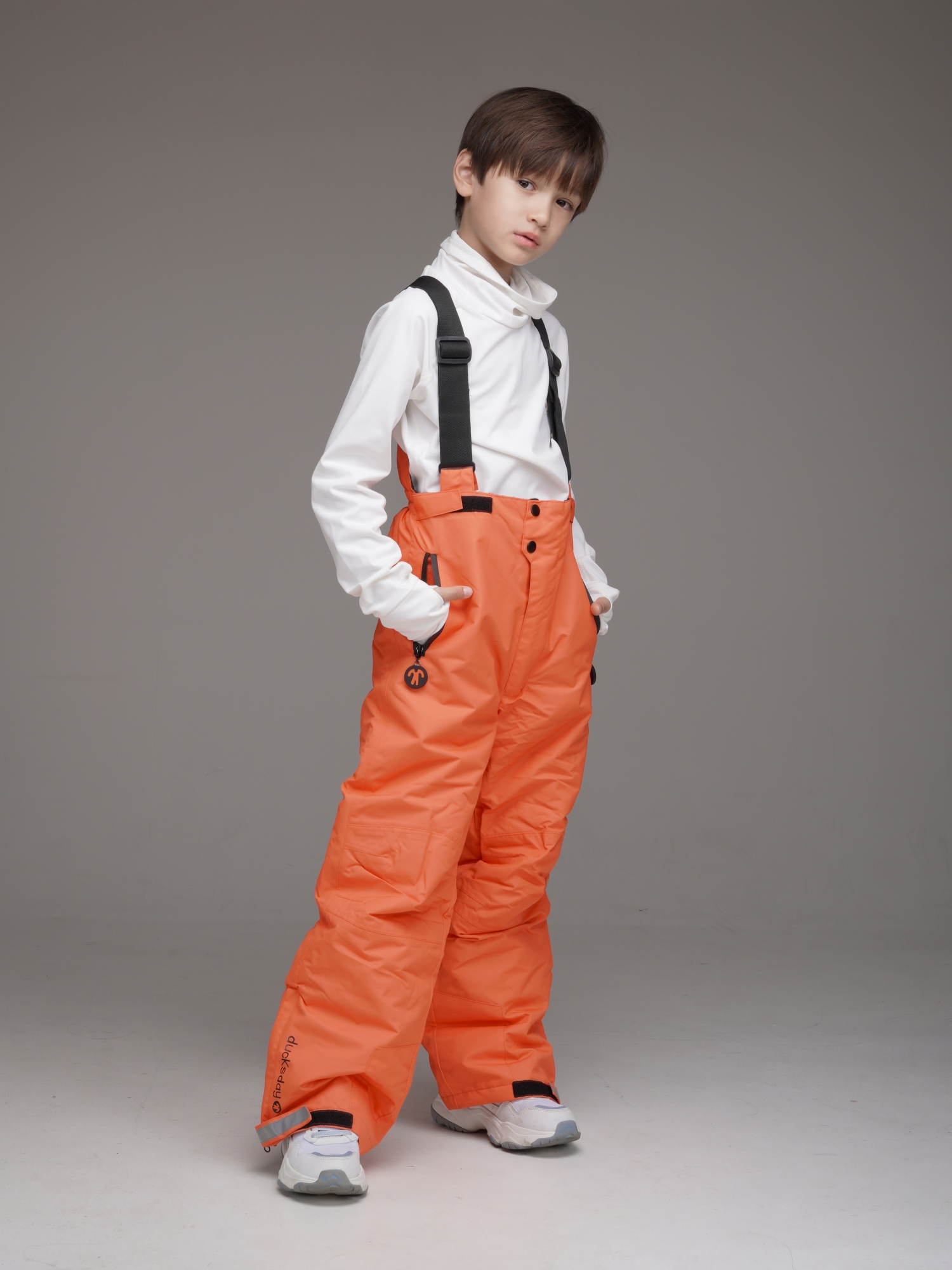 데이빗앤케이트 주니어 아동 여아 남아 초등학생 스키바지 ORANGE - 상세 이미지 4