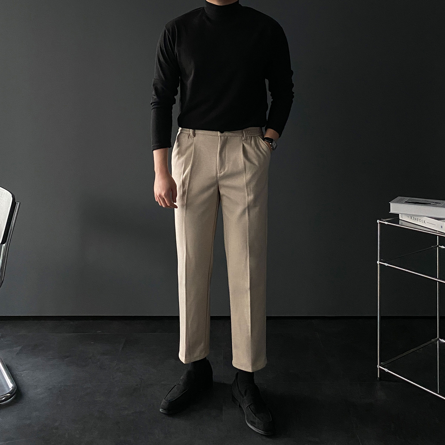 남자울슬랙스 남자9부슬랙스 - 상세 이미지 4