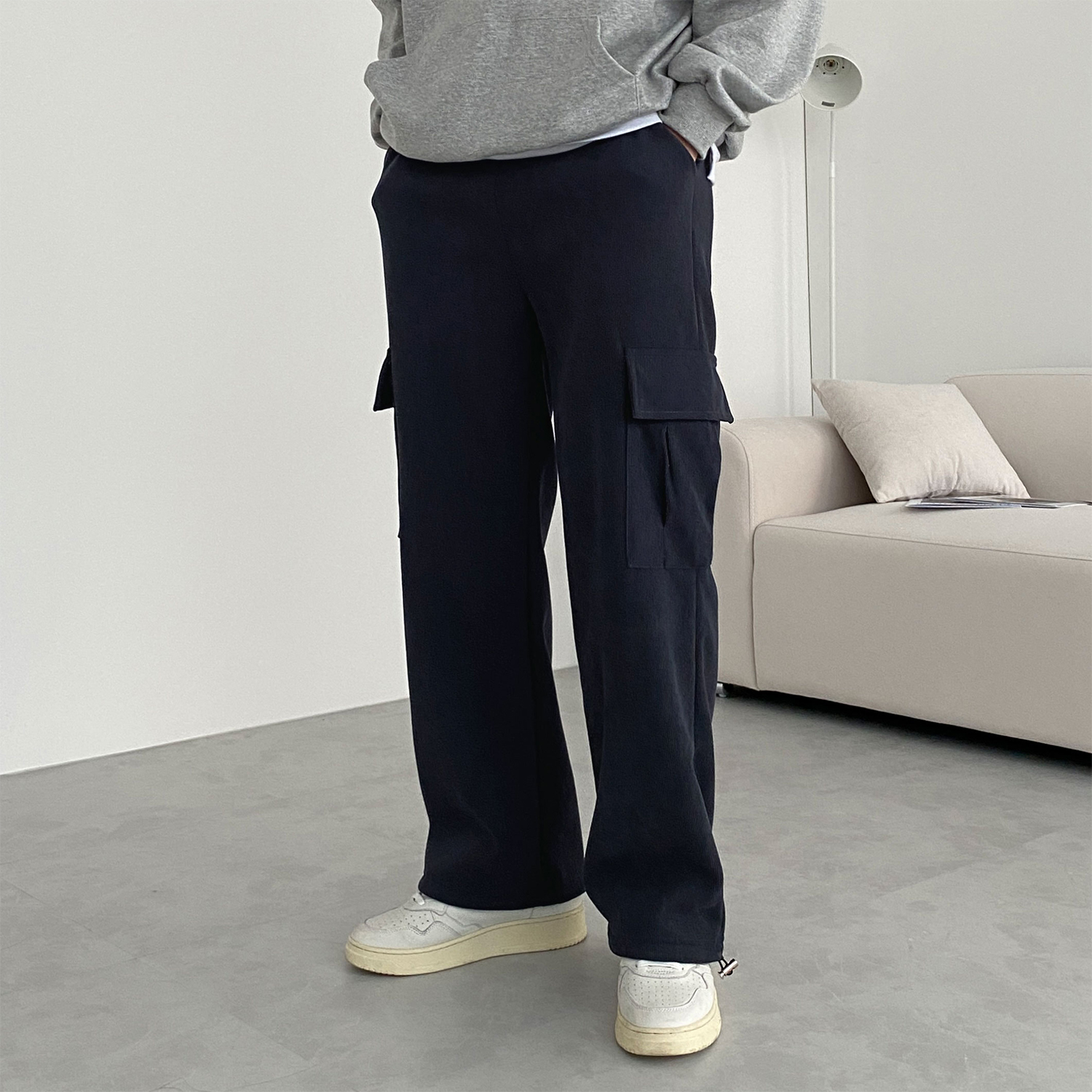 1+1 양털바지 남자골덴바지 통큰바지 - 상세 이미지 5