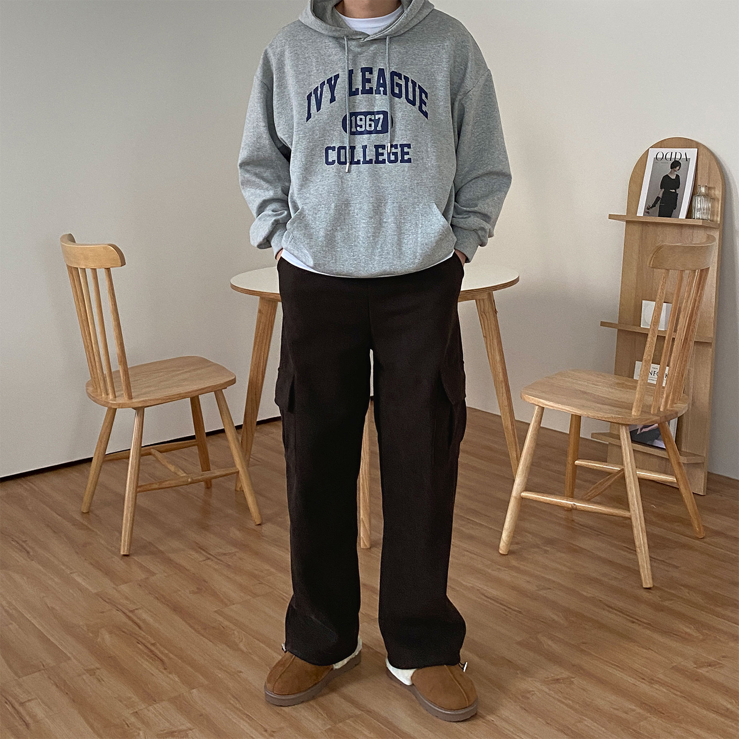 1+1 양털바지 남자골덴바지 통큰바지 - 상세 이미지 4