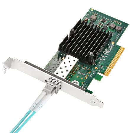 ㈜이지넷유비쿼터스 현지 공장 넥스트유 561SFP-10G 1포트 인텔 10G SFP+ PCI-Express 8배속 광통신 서버용 랜카드 PCIE PCI-E / LP브라켓