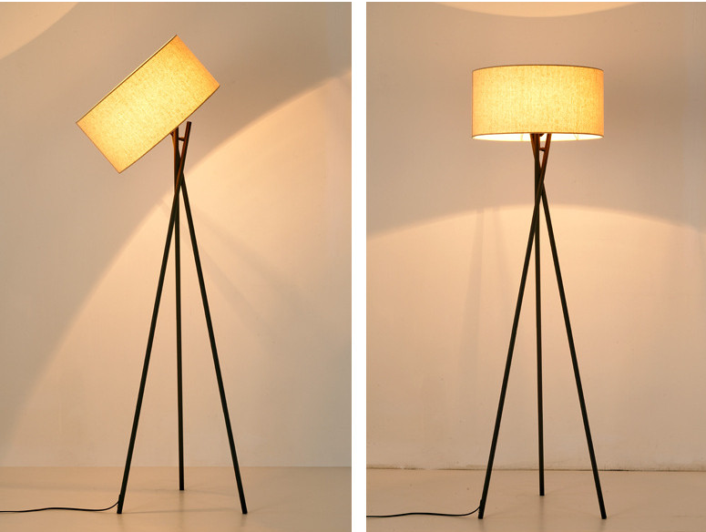 북유럽 장스탠드 조명 린넨 플로어램프 Linen Floor Lamp 단색광(따듯한 빛) - 상세 이미지 4