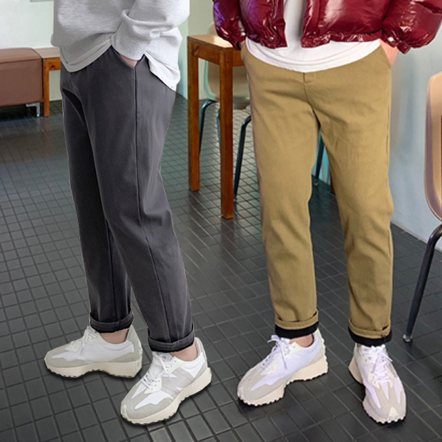 남자기모면바지 남성기모안감바지 - 상품 이미지